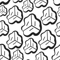 seamless pattern with abstract geometry projection vector