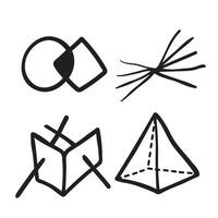 small abstract forms set vector