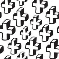 seamless pattern with abstract cross shape vector