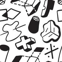 seamless pattern with abstract geometric forms vector