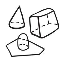 geometric forms in doodle vector