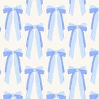 Seamless pattern with bows and ribbons. Hand drawn trendy pattern for background, print, scrapbook, fabric, textile design. vector