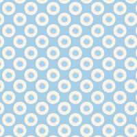 Simple minimalist pattern with flower in circles.. Hand draw seamless floral texture for fabric, wrapping, textile, wallpaper, apparel. vector