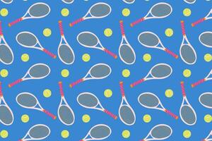 Pattern with tennis racket and ball. Pattern for Tennis Tournament. Tennis Background can be used for wallpaper, website background, textile printing vector