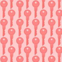 Seamless pattern with pink keys. Background, Wallpaper, wrapping paper, poster template vector