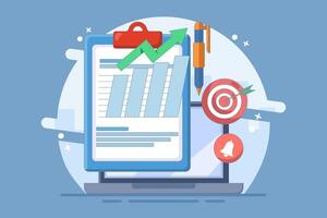 Effective project task management concept and time planning tool. project development. Task organizer, daily planner. Project management tool, productivity online platform. Flat illustration. vector