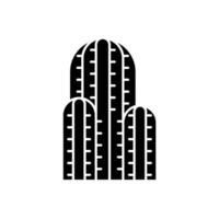 Cactus Icon Silhouette vector