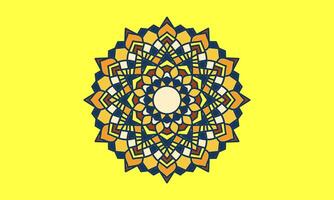 Geometric mandala design for banner, poster or fabric vector