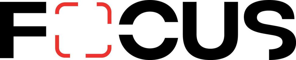 the focus logo is shown in black and red vector