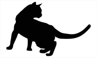 cat silhouette .can use for creative projects vector