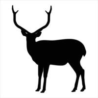 A black deer icon isolated on a white background vector