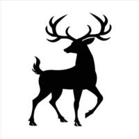 deer silhouette isolated on a white background vector