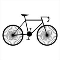 bicycle silhouette icon on a white background vector