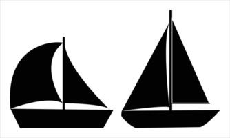 Sailboat icon set , isolated on white background vector