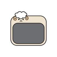 Sheep Note Frame Illustration vector