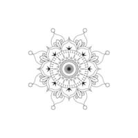 Minimal Mandala Design Elegant Line Art Simple Geometric Mandala Patterns for Coloring Books Tattoos and Creative Decor vector