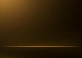 Empty dark gold studio background space for selling products, backdrop, wallpaper, background, text. illustration. vector