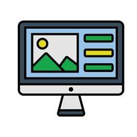 Illustration of Computer Screen Displaying Images vector