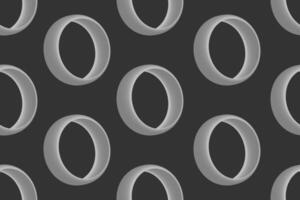 Seamless pattern circle round ring abstract background. Dark grey geometric circle background pattern. vector
