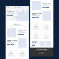 Professional E-Newsletter UX Layout vector