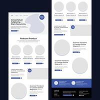Interior Email Template Newsletter UX Layout Wireframe vector