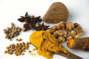 Collection of Aromatic Spices Highlighting Flavors and Culinary Traditions photo