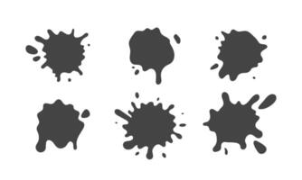 Blob splash set. Spray paint blot collection. Paint splatters vector