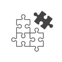 jigsaw puzzle with missing piece vector