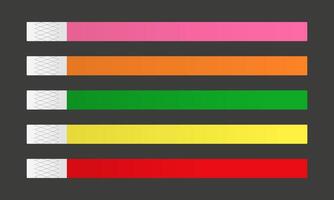 Neon wrist bracelet for event set vector