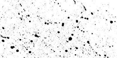White background with a dusty texture, noisy halftone, black spray paint splashes, ink stains and realistic grunge effect vector
