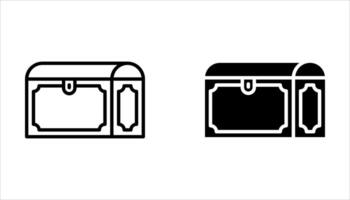 treasure icon set. vector