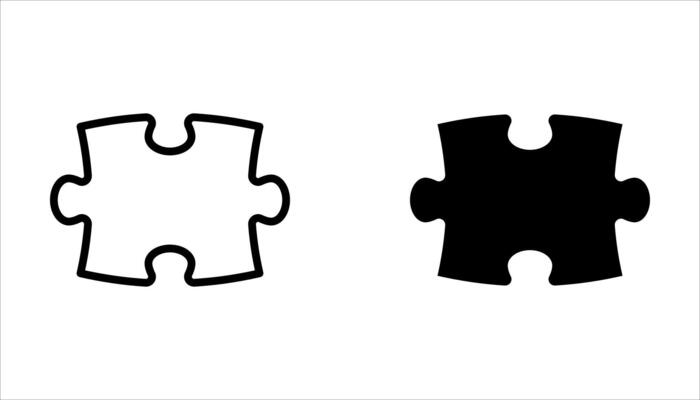 puzzle icon set