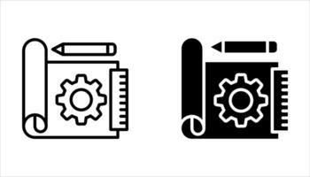 blueprint icon on white background vector