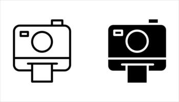 camera icon set vector
