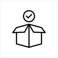 open box icon set on white banckground vector
