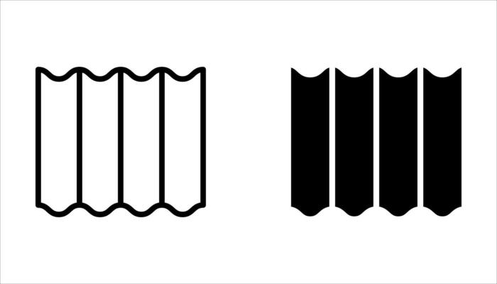 roof icon set on white