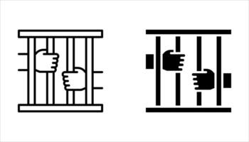 prison icon on white background vector