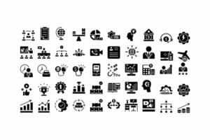 50 icons representing different aspects of business finance. Suitable for presentations, infographics, websites, and businessrelated materials. vector