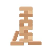 Jenga tower block game icon illustration vector