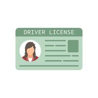 Driver license flat icon illustration vector