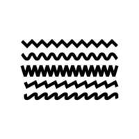 wavy and zig zag lines set vector