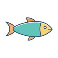 Fish flat icon isolated on white background. illustration of fish. vector