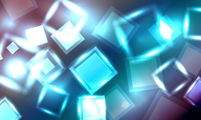 Abstract background with colorful square. shiny blue light. bright blue.
