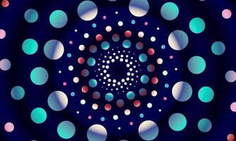 Abstract circular soft blue background. dots circle pattern. vector