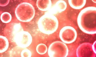 Abstract bokeh circles light red background. soft shiny light. vector