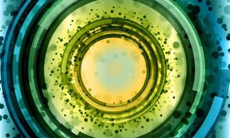 Abstract circular retro dots pattern on blue and green background. soft color. vector