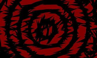 Abstract black and red brush stroke circles pattern. dark retro style. vector
