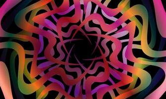 Abstract wavy line circular colorful background. wave shape. vector