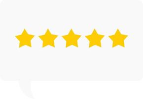 Five-Star Rating Message Bubble vector