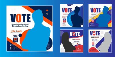 a set of four posters for vote vector